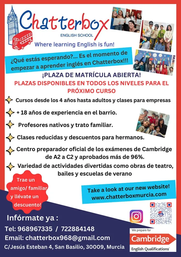 Mejor academia de inglés en Murcia
